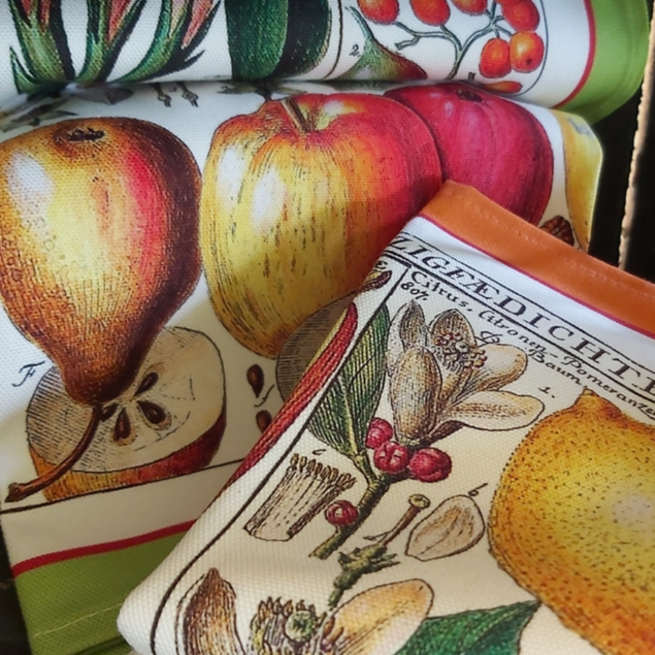 Theedoek met print van exotische vruchten - SuperMatique