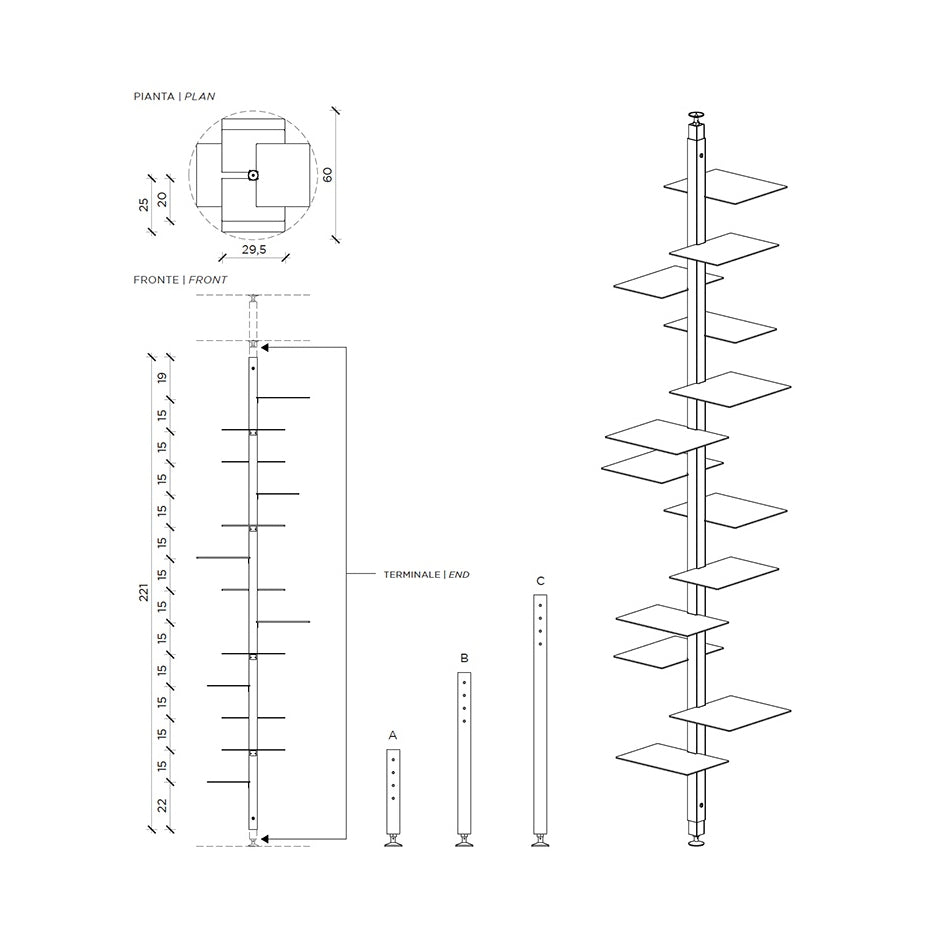 Adelaide Metal Boekenkast - MOGG - SuperMatique