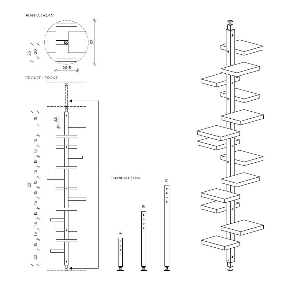 Adelaide Wood Boekenkast - MOGG - SuperMatique