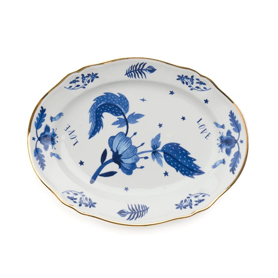 Bitossi Home Funky Table Blauw Ovaal Serveerbord - SuperMatique