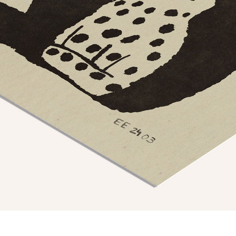 'Contrast' Zwarte en Witte Kat Art Print - Enikő Eged - SuperMatique