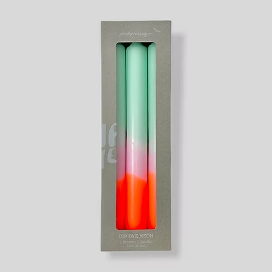 Dip Dye Neon Spring Sorbet kaarsen - Pink Stories - SuperMatique