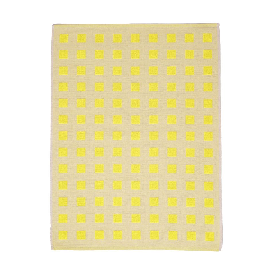 Geruite Grafische Theedoek Geel Beige - Wrap - SuperMatique