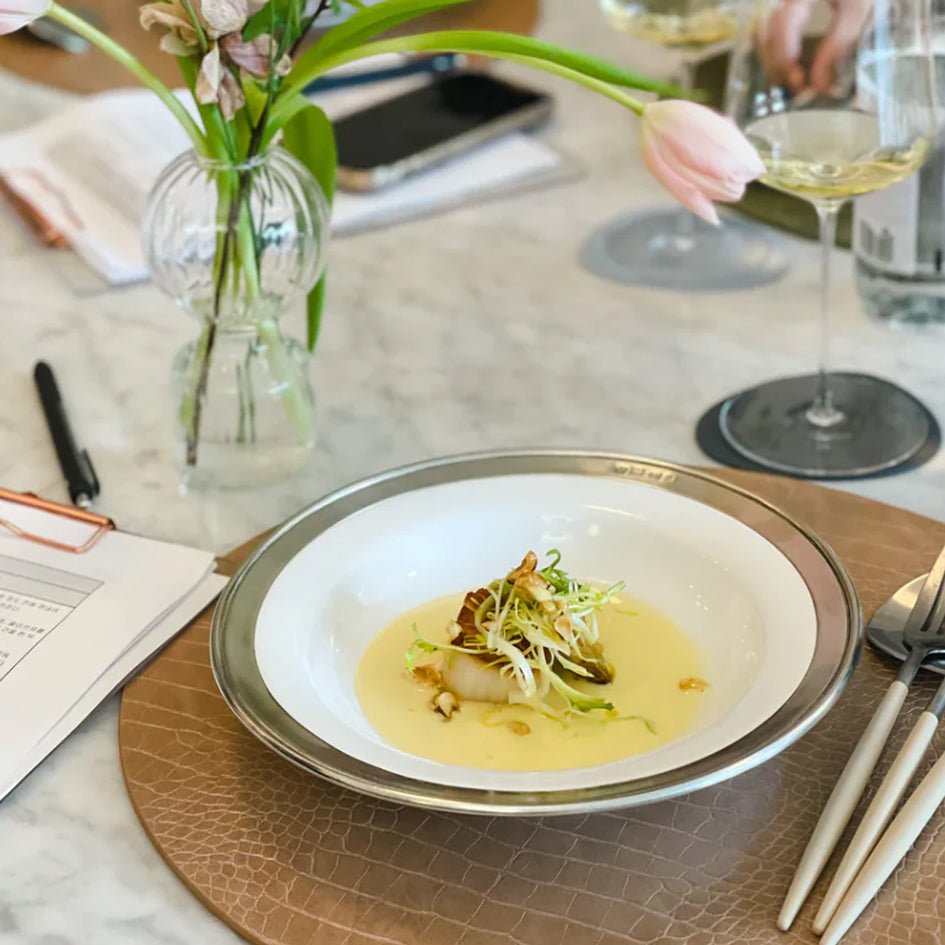 Keramiek Diep Bord Met Tinnen Rand 'Convivio' - Cosi Tabellini - SuperMatique