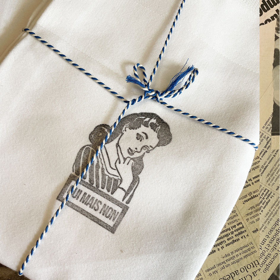 Servetten Set Oui Mais Non Zwart - EGGY - SuperMatique