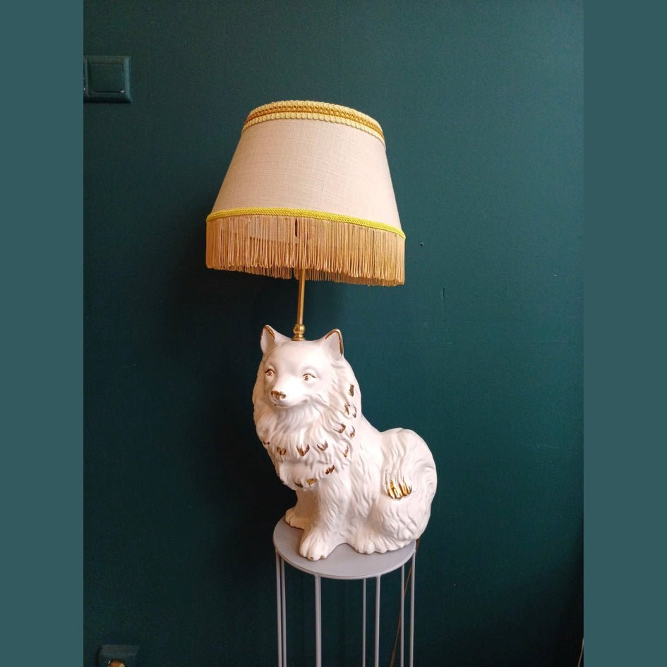 Vintage Decoratieve Lamp Keeshond Wit - T.i.p. Lights - SuperMatique