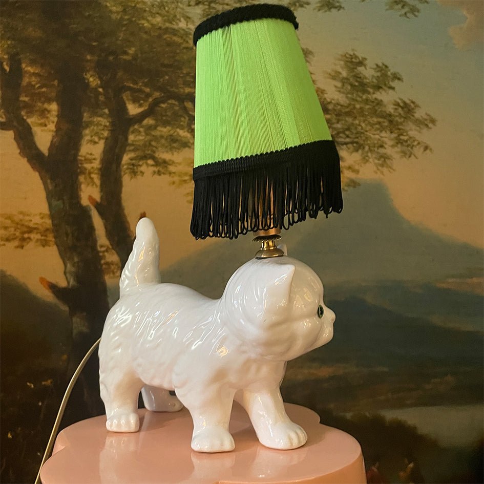 Vintage Decoratieve Lamp Wit Poesje - t.i.p. Lights - SuperMatique