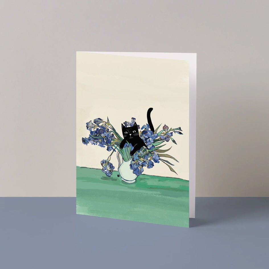 Wenskaart Vincat van Gogh Vaas Met Irissen - Niaski - SuperMatique