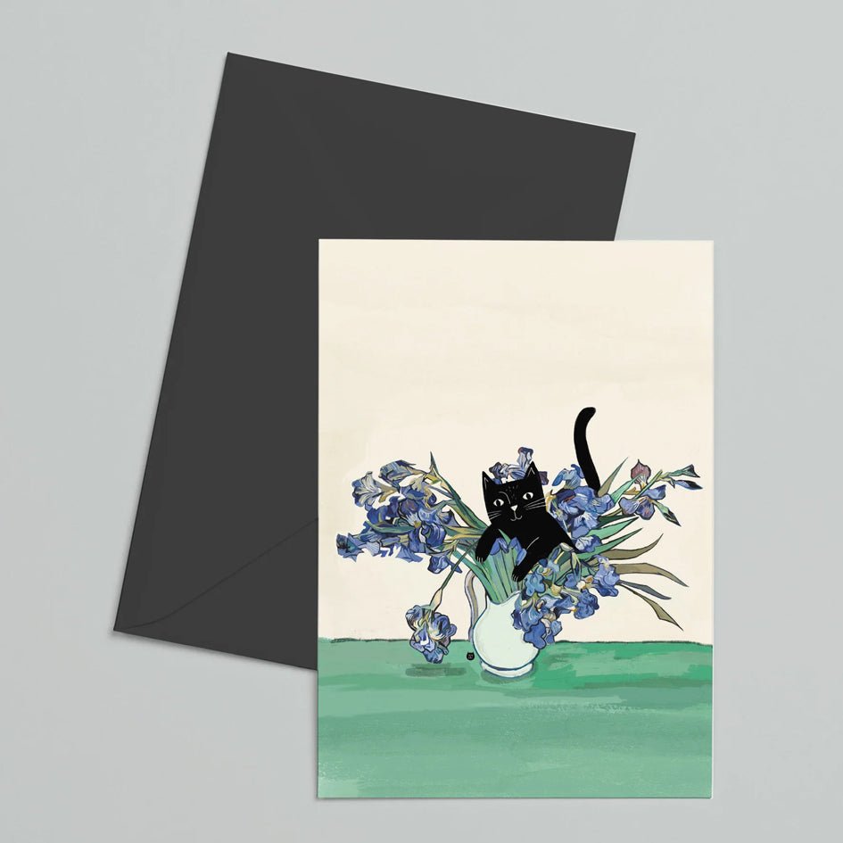 Wenskaart Vincat van Gogh Vaas Met Irissen - Niaski - SuperMatique