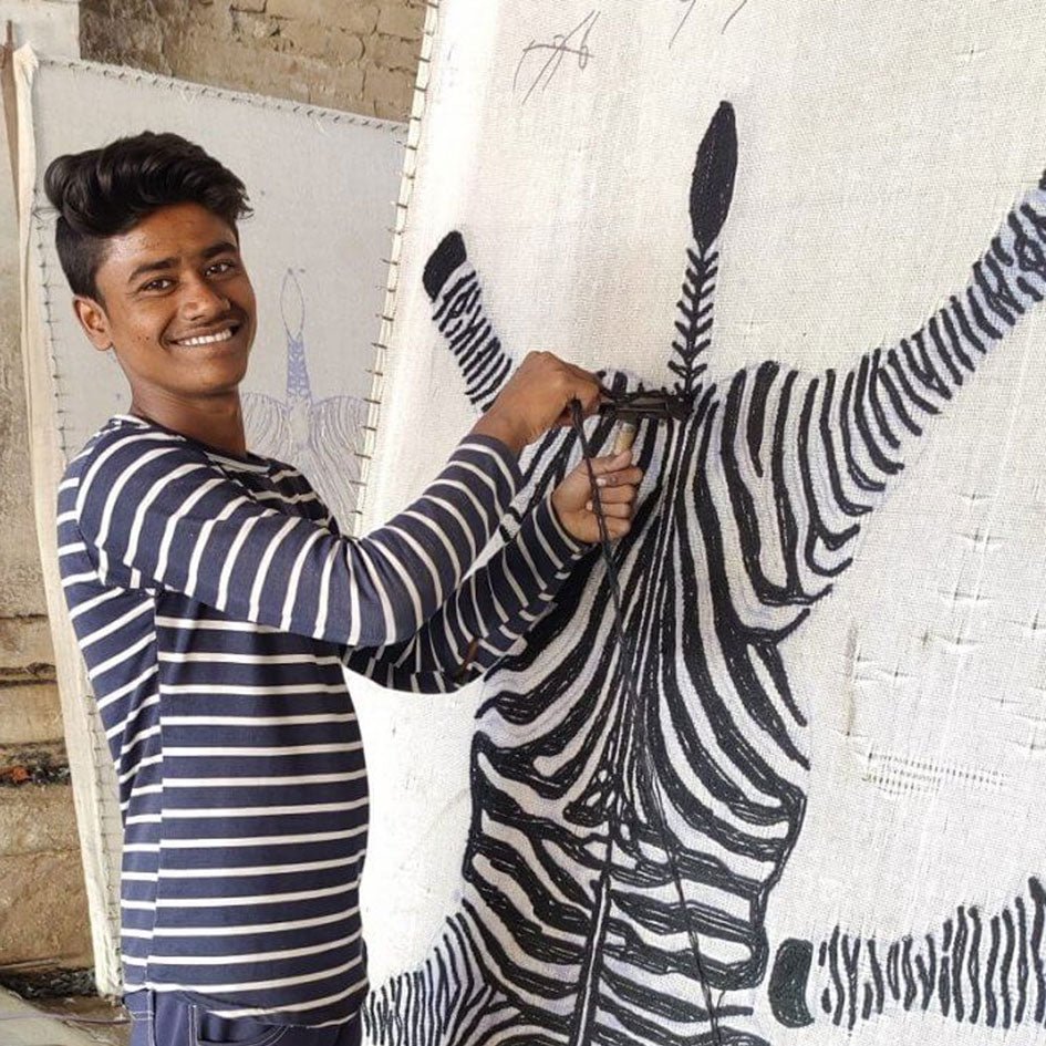 Woozy Wolf Vloerkleed Groot - Doing Goods - SuperMatique