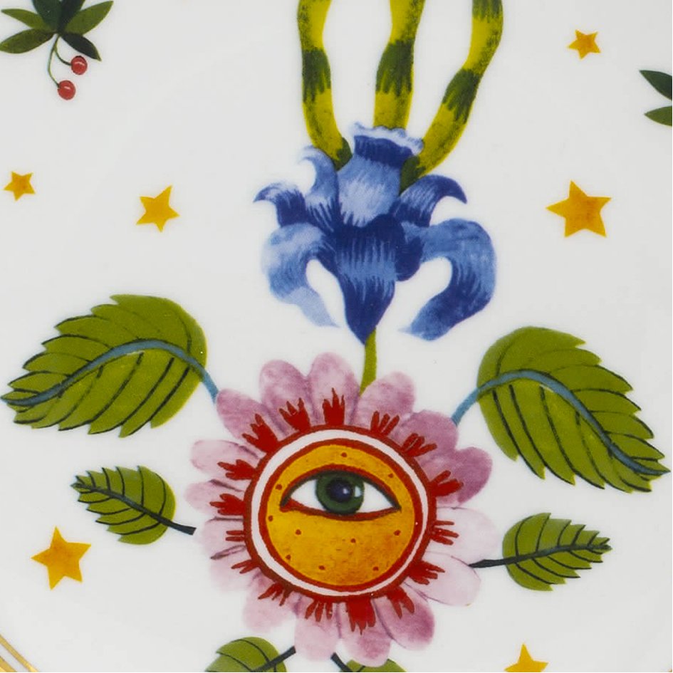 Bitossi Home Funky Table Bloemen en Oog Bordje - SuperMatique