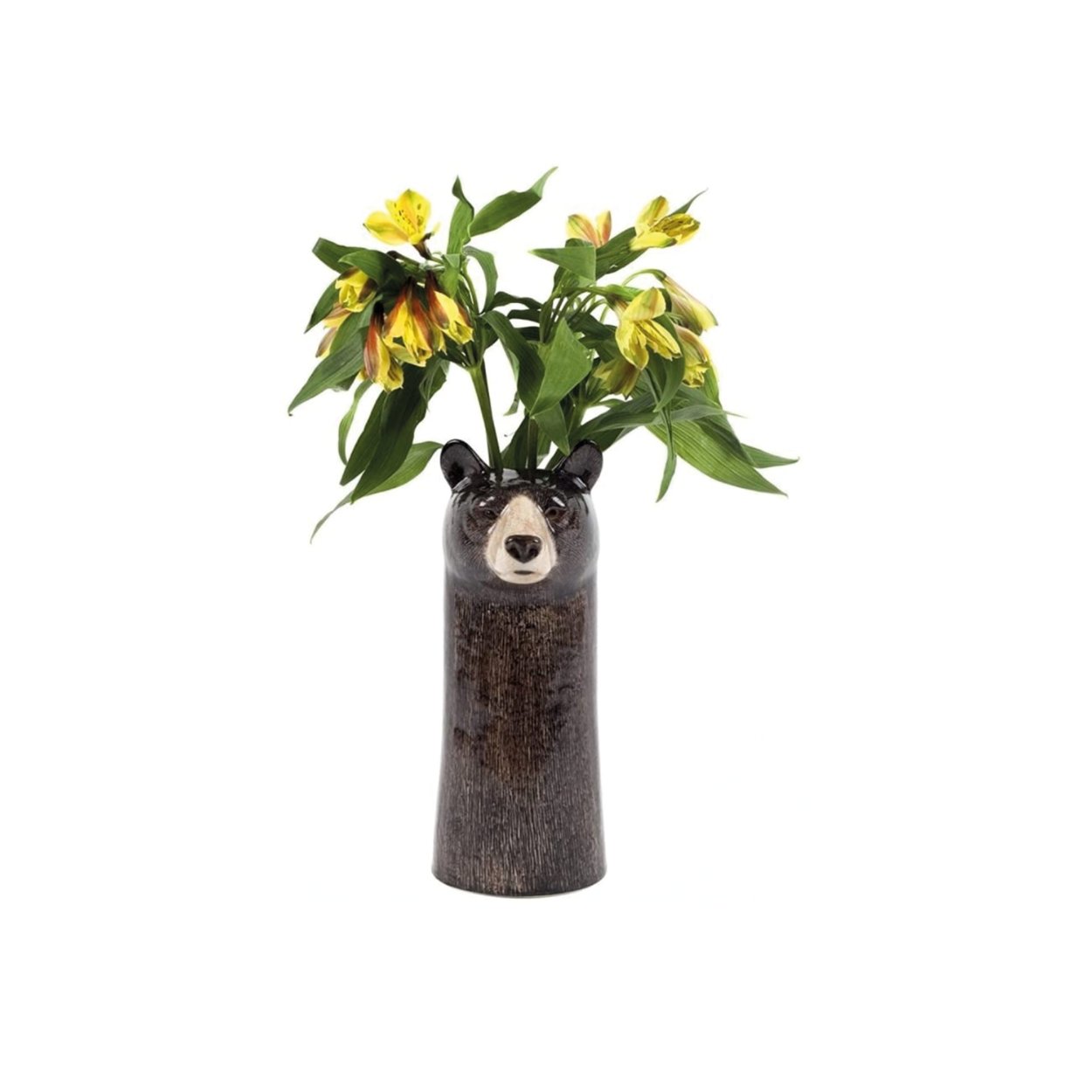Bruine beer Bloemenvaas - SuperMatique
