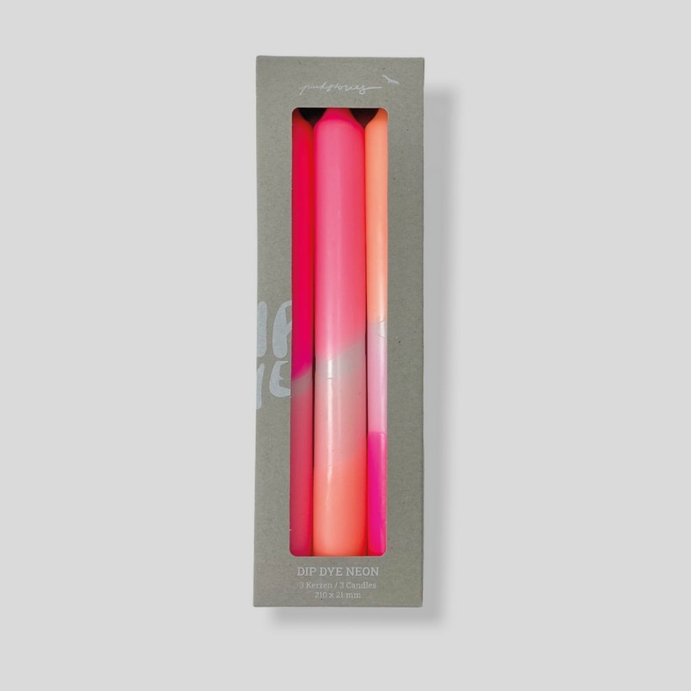 Dip Dye Neon Flamingo Dreams kaarsen Pink Stories - SuperMatique