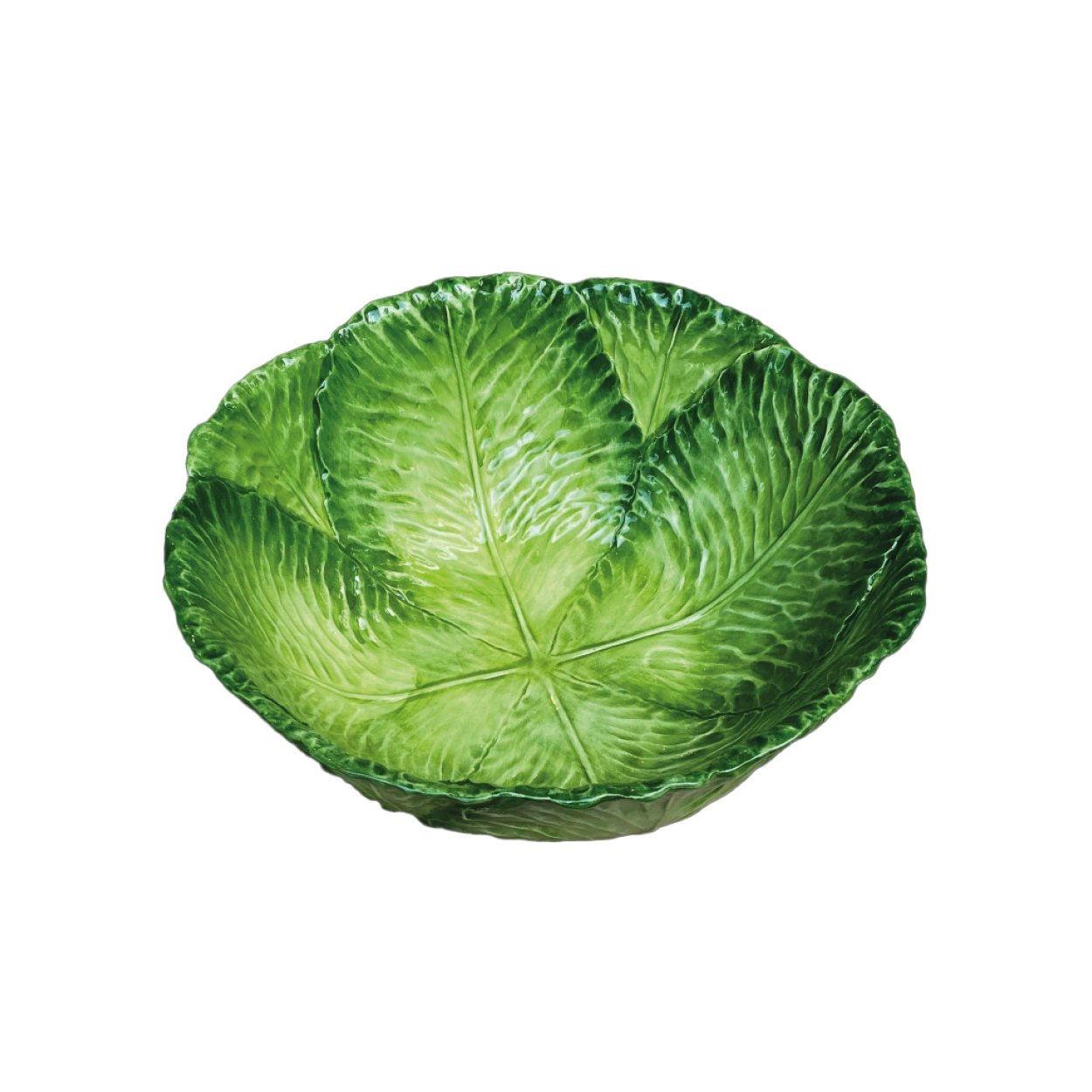 Groene Kool Aardewerk salade schaal - SuperMatique