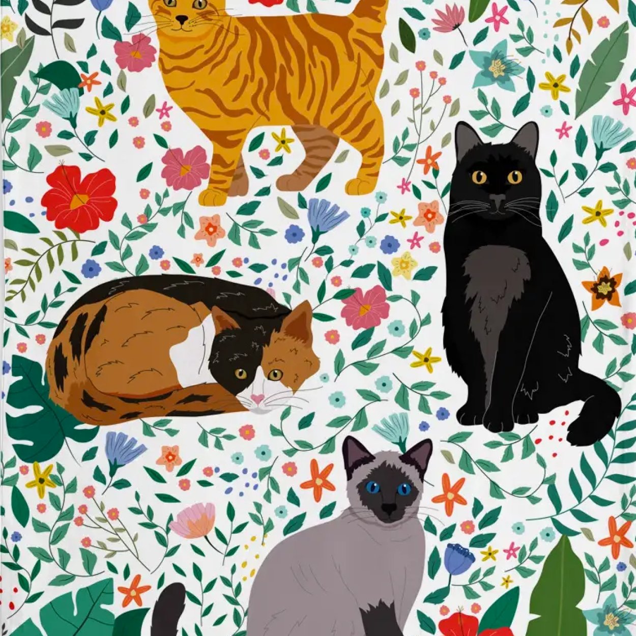 'Kattentuin' theedoek - SuperMatique