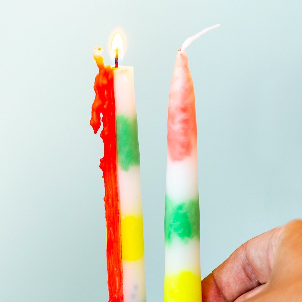 Regenboog Druipkaarsen Bitten - SuperMatique