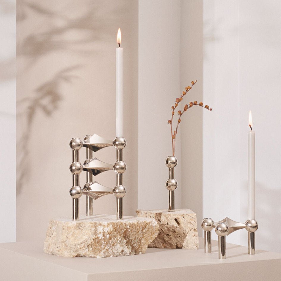 STOFF Nagel kaarsen 12-pack linnen grijs - SuperMatique