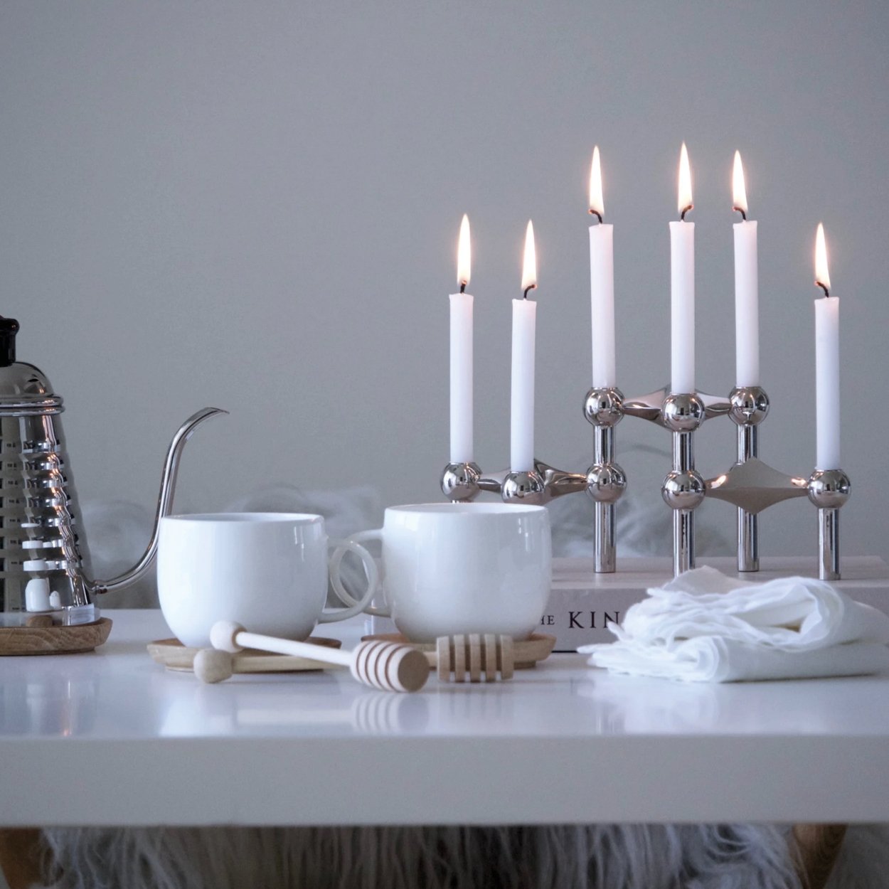 STOFF Nagel kaarsen 12-pack wit - SuperMatique