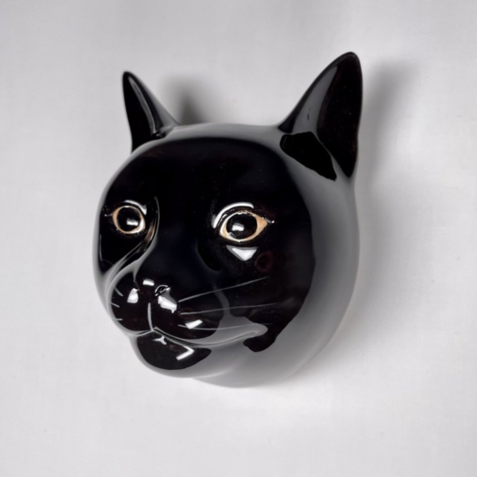 Zwarte Kat Lucky Wandvaas Quail Ceramics - SuperMatique