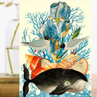 Afbeelding van een kaart met een blauwe lis en Walvis van het merk Madame Treacle - SuperMatique 