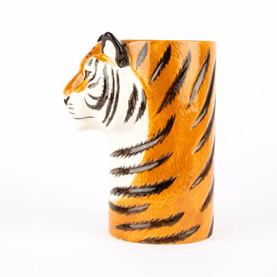 Afbeelding van een tijger in de vorm van een pollepelpot van het merk Quail Ceramics - SuperMatique