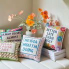 'Better Late Than Ugly' Geborduurd Sierkussen - SuperMatique - SuperMatique