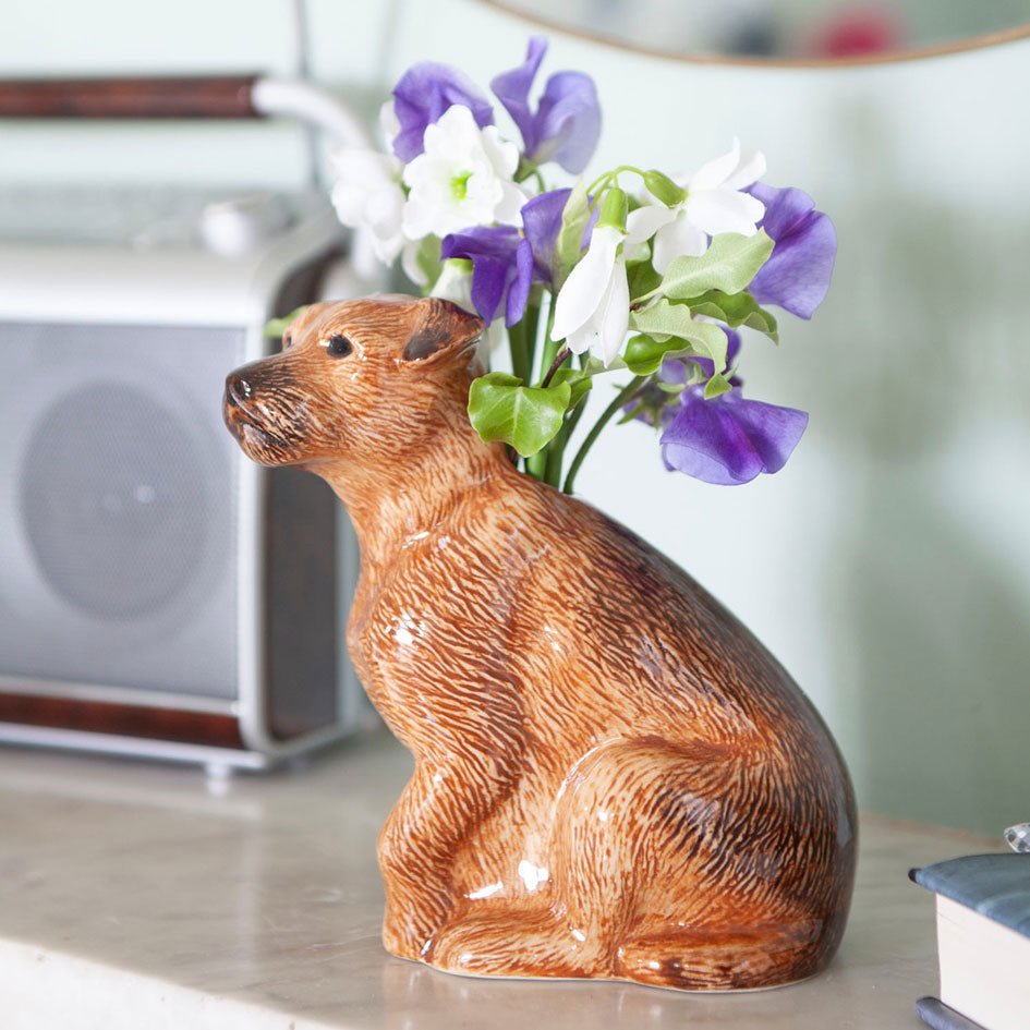 Border Terrier Bloemenvaas - Quail Ceramics - SuperMatique