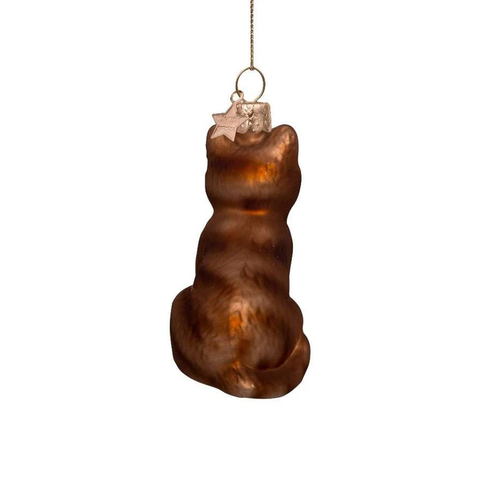 Bruine Kat Kersornament - Vondels - SuperMatique