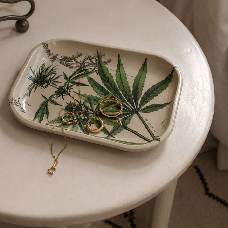 Cannabisplant Klein Metalen Dienblad - SuperMatique - SuperMatique