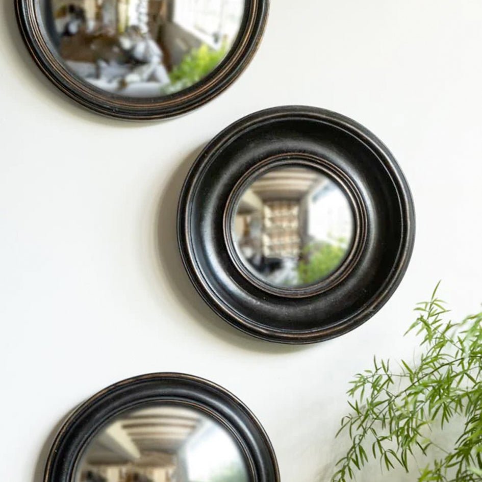 Convexe Spiegel Antiek Zwarte Kader Klein - SuperMatique