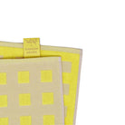 Geruite Grafische Theedoek Geel Beige - Wrap - SuperMatique