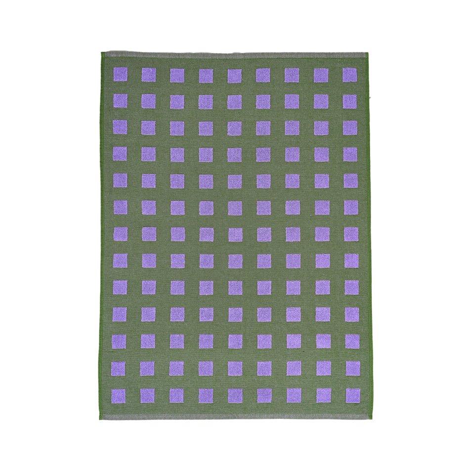 Geruite Grafische Theedoek Lila Groen - Wrap - SuperMatique