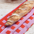 Geruite Grafische Theedoek Oranje Rose - Wrap - SuperMatique