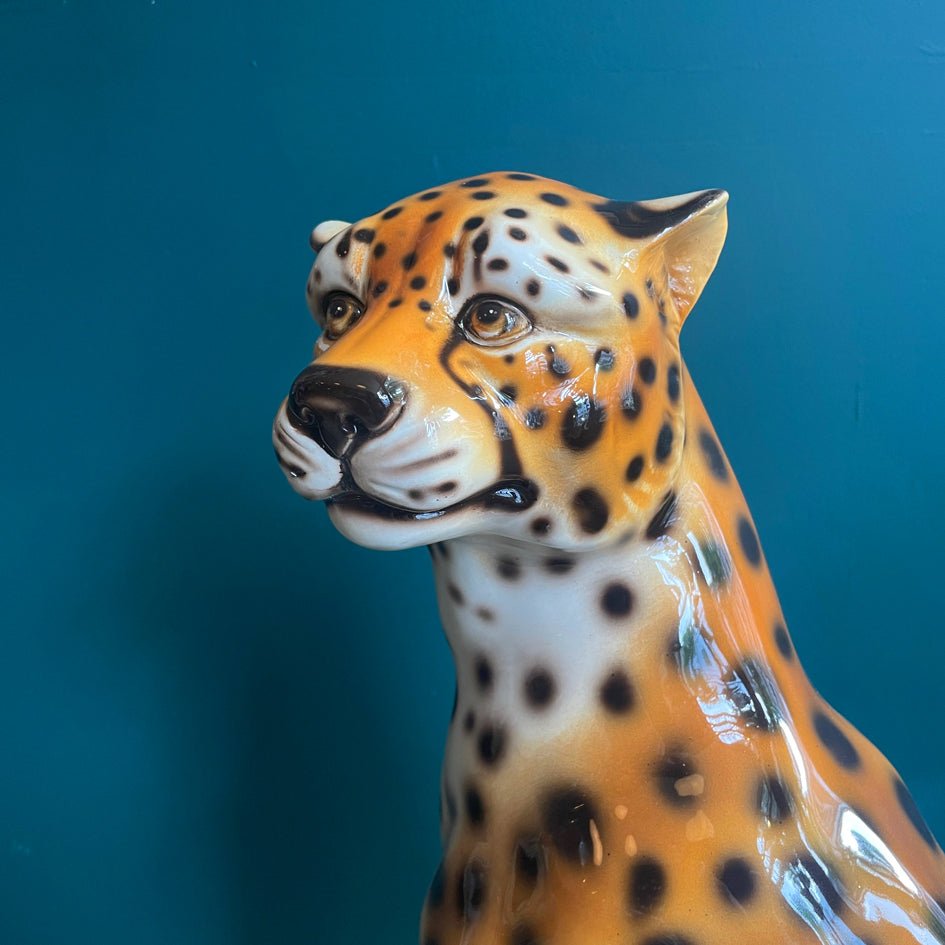 Groot Keramiek Cheetah Beeld M (Hoogte 58 cm) - SuperMatique - SuperMatique