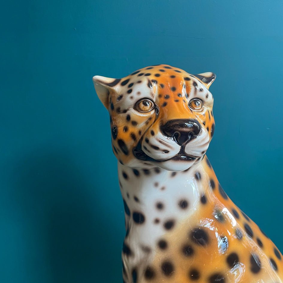 Groot Keramiek Cheetah Beeld M (Hoogte 58 cm) - SuperMatique - SuperMatique