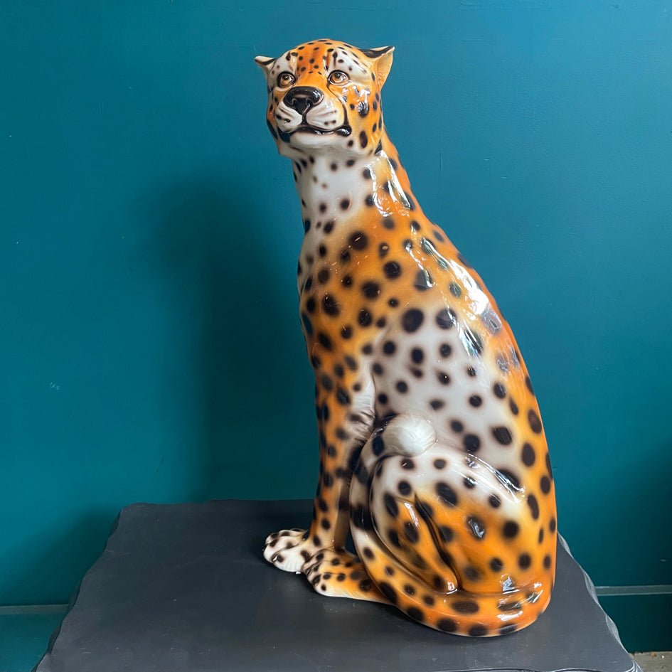 Groot Keramiek Cheetah Beeld M (Hoogte 58 cm) - SuperMatique - SuperMatique