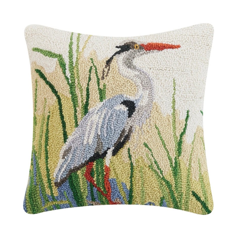 Handgeknoopt Blauwe Reiger Sierkussen - SuperMatique - SuperMatique