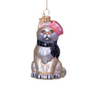Kat Met Roze Baret Kerstornament - Vondels - SuperMatique