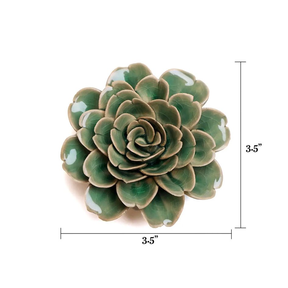 Keramiek Wandobject Groene Bloem - SuperMatique - SuperMatique