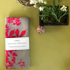 Linnen Theedoek Met Fluo Roze Print - SuperMatique - SuperMatique