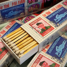 Afbeelding van extra lange lucifersdoos met illustraties van verschillende vintage postzegels Archivist Gallery - SuperMatique