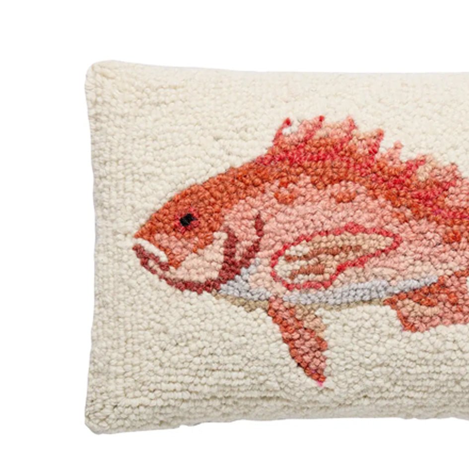 Red Snapper Handgeknoopt Kussen - SuperMatique - SuperMatique