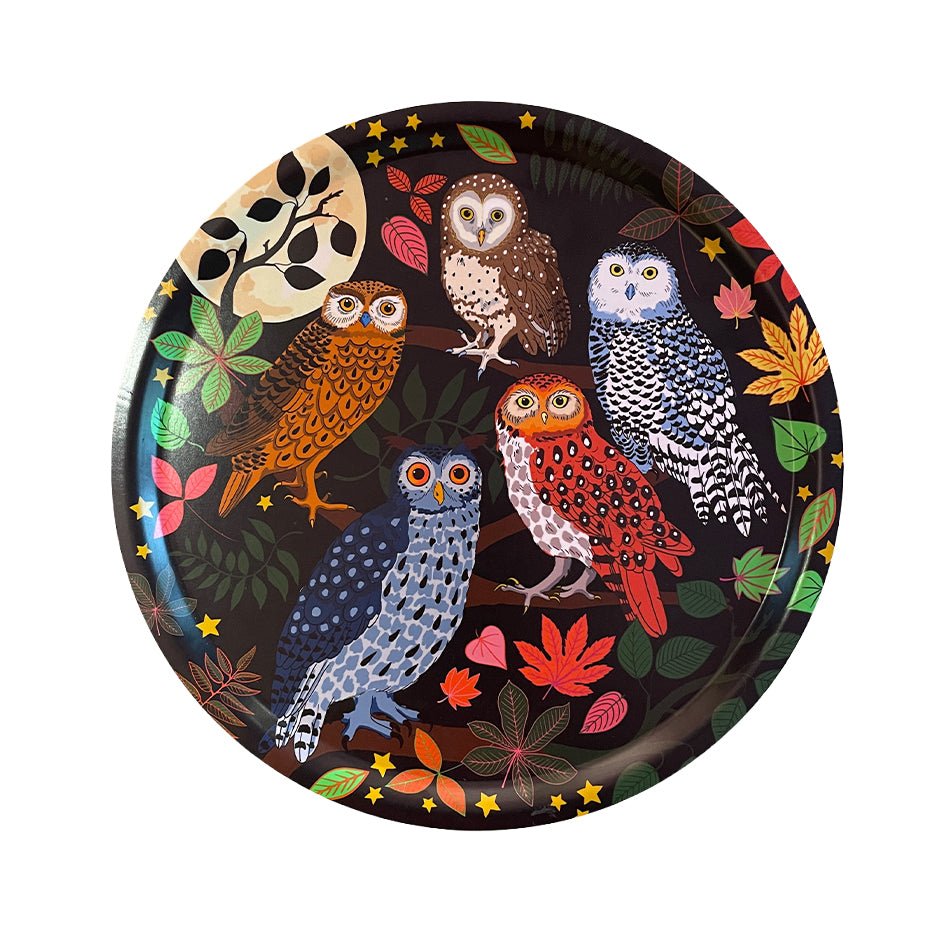 Ronde Dienblad 'Night Owls' - Avenida Home - SuperMatique