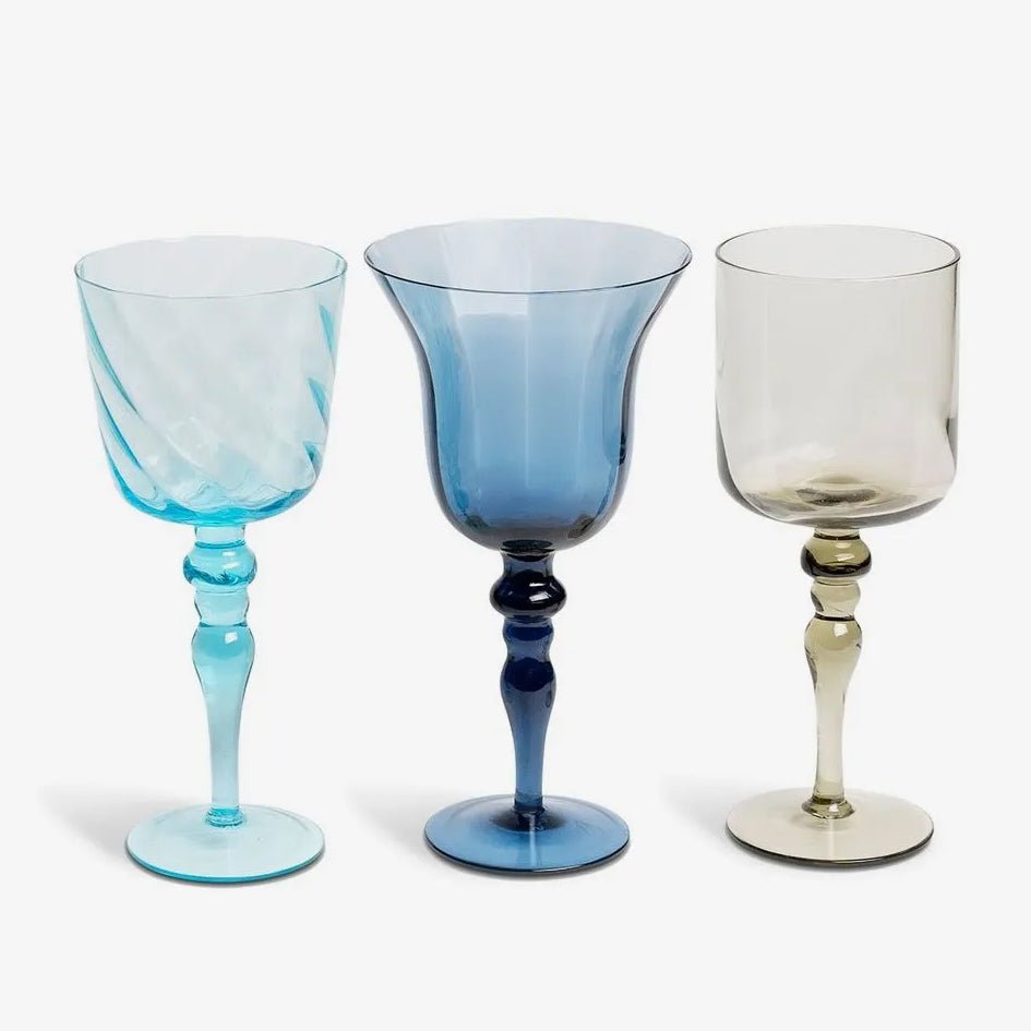 Set van 6 Wijnglazen Blauw/Groen - Bitossi Home - SuperMatique
