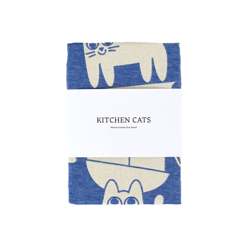 Theedoek Geweven Katoen 'Keuken Katten' - Wrap - SuperMatique