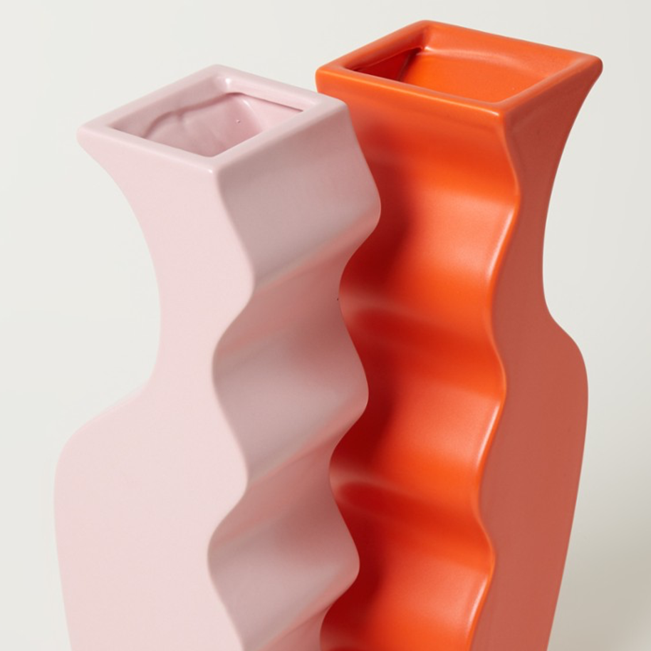Vazen set in oranje en roze &Klevering - SuperMatique
