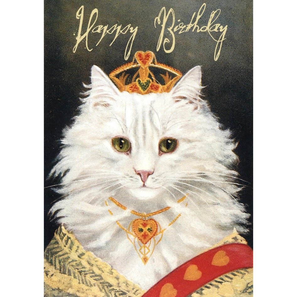 Verjaardagskaart 'Queen Puss' - Madame Treacle - SuperMatique