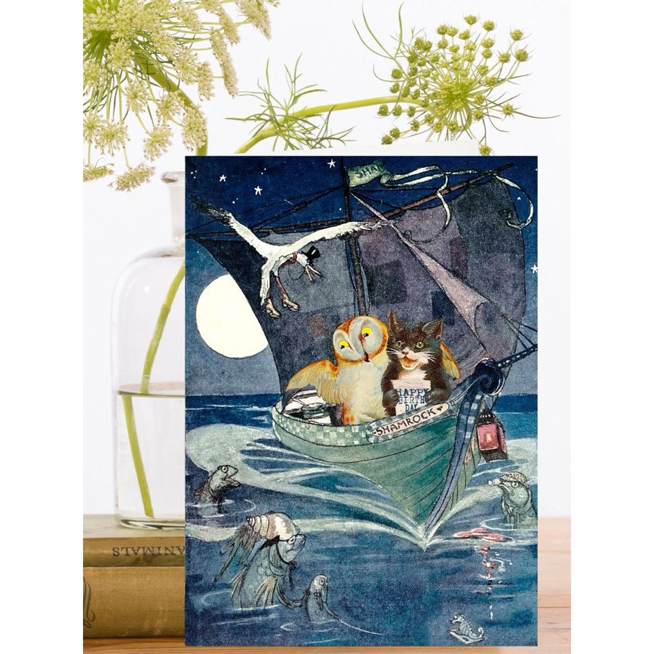 Verjaardagskaart 'The Owl & The Pussycat' - Madame Treacle - SuperMatique