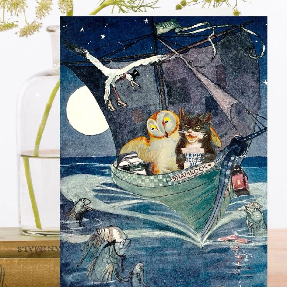 Verjaardagskaart 'The Owl & The Pussycat' - Madame Treacle - SuperMatique