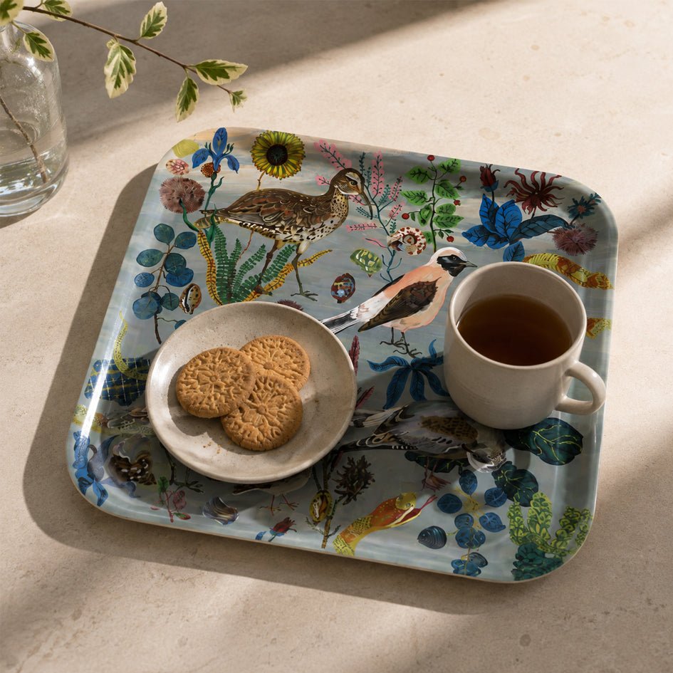 Vierkant Dienblad 'Birds in the Dunes' - Avenida Home - SuperMatique